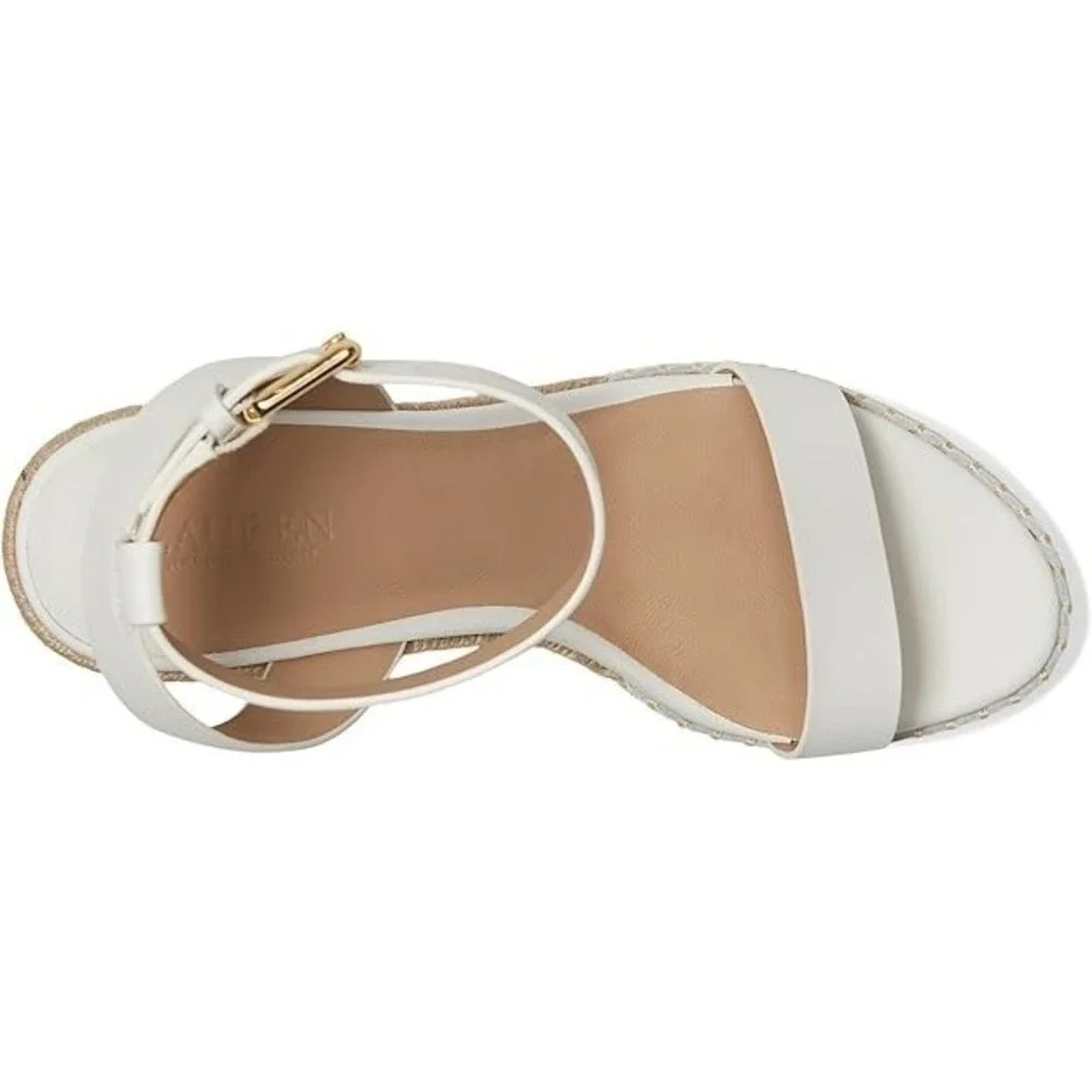 Women's‎ Lauren Ralph Lauren Hilarie Espadrille Wedges White Size 9 New in Box